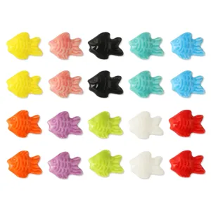 Perline in Ceramica Pesce Rosso Perline Sfuse Colorate a Forma di Animale per Bracciale Collana Fai da Te Materiali per Gioielli Fatti a Mano