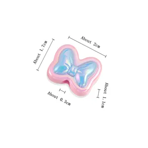 Acrylic iridescent bow loose beads DIY handmade jewelry accessories bracelet necklace charm