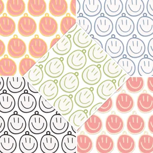 Pendentifs en Alliage Visage Souriant Coloré Breloques Accessoires de Bijoux DIY pour Bracelet Collier Breloques de Dessin Animé