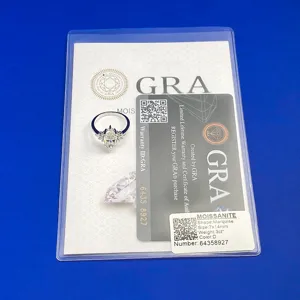 Anello in argento moissanite marquise 3ct colore D con certificato GRA gioielli dettaglio