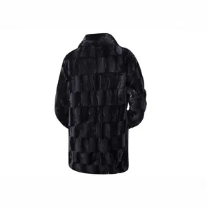 Men's faux mink fur lapel winter coat, warm thickened fleece outerwear for cold weather.