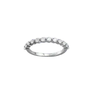 S925 silver 2mm moissanite half eternity ring minimalist stackable band for women daily commute
