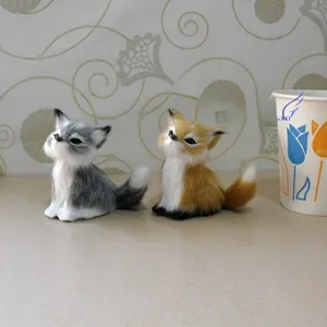 Peluche renard simulation mignon animal en peluche poupée décoration bureau cadeau noël