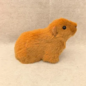 Cute simulation capybara plush figurine realistic animal home decor ornament soft toy