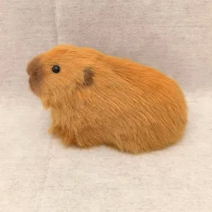 Simulation capybara plush toy ornament, cute animal figurine for home decor and desktop.