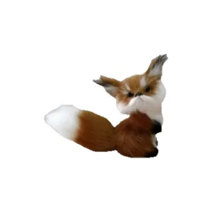 Cute simulation fox plush toy photography prop Christmas tree hanging ornament decoration main item