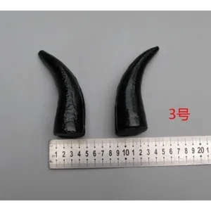 Black simulation bull horns Halloween stage performance decorative props large size pair