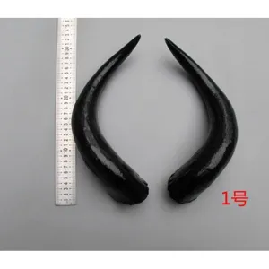 Large black simulation animal horns props for Halloween costume, stage performance and party.