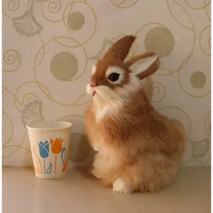 Simulation Plueschhase Dekoration handgemachte kreative Geschenk Osterhase Deko Figur