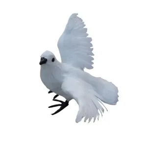 Künstliche weiße Taube Feder Vogel Ornament Hochzeit Party Dekoration Skulptur Modell