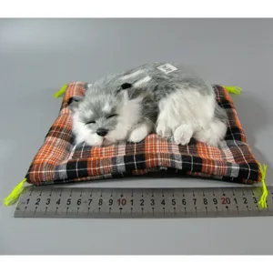 Simulation Schlafender Hund Tier Figur Kunstfell Aktivkohle Geruchsneutralisierung Auto Heim Dekor Handwerk Ornament