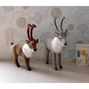 Simuliertes Rentier Modell Ornament, süße Plüsch Hirsch Figur für Desktop Dekoration.