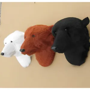Simulazione testa di animale decorazione murale peluche orso taglia media dettaglio