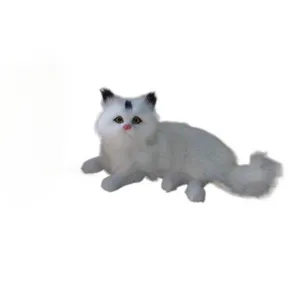 Simulatie kat pluche figuur dier huis decoratie ornament realistisch handgemaakt handwerk.