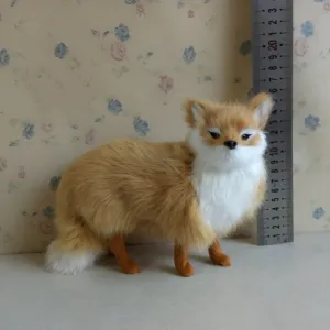 Simulation Fuchs Plüschtier Desktop Ornament realistisch roter Fuchs Figur Tier Dekoration