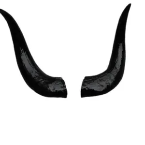 Black bull horns costume props large simulation animal horns for Halloween stage party setup