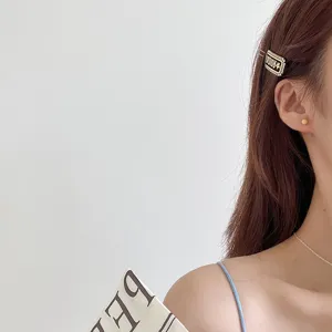 Elegant S925 silver matte ball stud earrings for women, minimalist fashion design, daily wear jewelry.