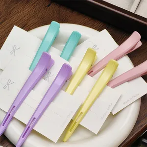 Colorful seamless bangs hair clips duckbill hairpins for women root volume styling pins