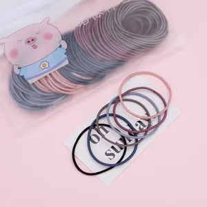 Einfache dünne haargummis für damen süße bunte pferdeschwanz halter haarschmuck zubehör