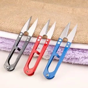 Portable U Shaped Yarn Scissors Stainless Steel Thread Snippers For Cross Stitch Tailor Sewing Hand Tools