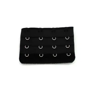 Black bra extender adjustable 3 row strap undergarment extension accessory for women