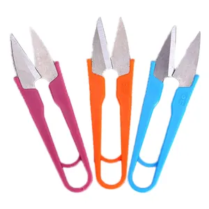 U-shaped thread scissors set, colorful portable sewing snips for cross stitch and yarn.