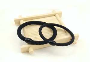 Elastici per Capelli Neri Spessi Nastri per Capelli in Nylon Ad Alta Elasticità Copricapo Quotidiano Semplice Scrunchies Decorativi con Perline per Accessori per Capelli da Donna