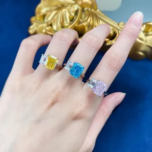 Impresionantes anillos de plata 925 con circones de colores radiantes y piedras.