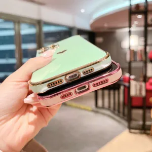 Gegalvaniseerd hart telefoonhoesje geschikt voor iPhone 16 15 14 13 Pro Max luxe zachte beschermhoes.