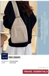 Leichter wasserdichter Nylon Crossover Sling Bag, vielseitige Freizeittasche für tägliche Reisen.
