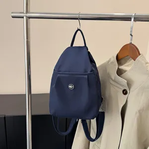 Damen Mini Nylon Rucksack Freizeit kleiner Tagesrucksack wasserdicht Schultasche blau
