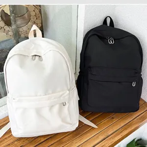 Zaino casual in tinta unita alla moda con grande capacità per donne e studenti vista principale
