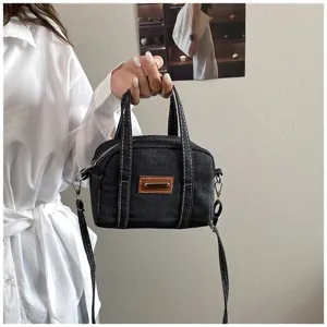 Vintage Jeans Umhängetasche Lässige Kleine Kissen Tasche Stilvolle Handtasche Damen