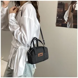 Retro Jeans Handtasche kleine Kissen Umhängetasche lässige Damen Schultertasche Mode neu