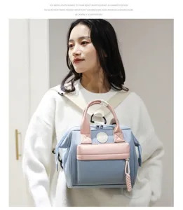 Stylish multi-way mommy backpack and handbag for modern mothers on the go travel daily use.