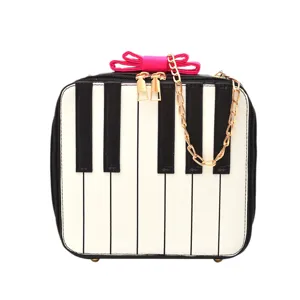 Fashion piano keys design women crossbody bag cute mini shoulder bag with chain strap