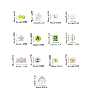 Kit de perles de bijoux DIY acrylique lettres intercalaires loisirs créatifs 10 boîtes