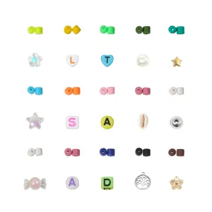 Perles de tonneau CCB en poterie douce acrylique set d'accessoires de bijoux DIY vue principale