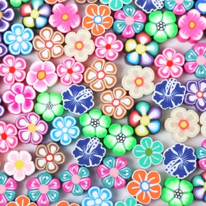 Polymer Clay Flower Daisy Beads Colorful Floral Loose Beads For DIY Bracelet Necklace Jewelry Making Handmade Crafts