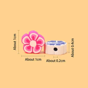 Polymer clay flower loose beads colorful daisy spacer charms for DIY jewelry making