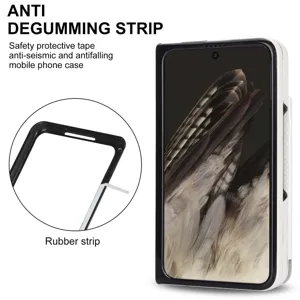 Protective phone case for Google Pixel Fold with anti-degumming strip and shockproof design.