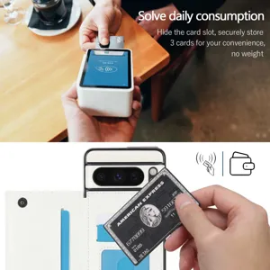 Fundas de teléfono tipo billetera de cuero con ranuras para tarjetas muy prácticas.