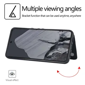 Funda Google Pixel de cuero tipo libro con soporte y diseño de ángulos múltiples.
