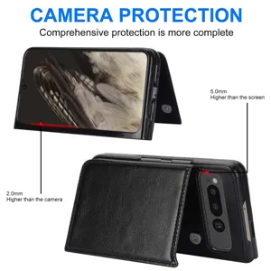 Business leather folding phone case for Google Pixel Fold with camera and screen protection.
