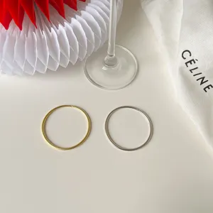 Minimalistische S925 Silber offene Armreifen, elegante dünne Gold- und Silberdraht Armbänder.