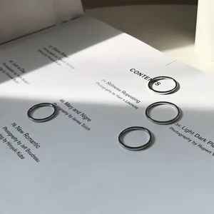 Nahaufnahme eines minimalistischen S925 Silberrings, einfaches rundes Design für den Alltag.