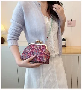 Chinese stijl brokaat handtas met kralen riem voor dames chique dagelijkse mode dagelijks.