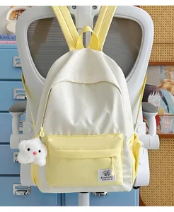 Japanese minimalist star print student backpack college style casual light large capacity school bag