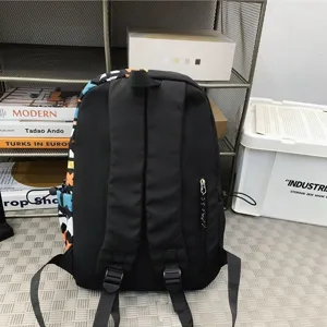 Backpack men women casual school travel graffiti patchwork backpack outdoor sport laptop bag