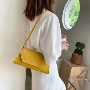 Damen Krokodilmuster PU Leder Unterachsel Umhängetasche Klassische All-Match Magnetverschluss Einfarbig Baguette Tasche Für Tägliche Dating Frauen Handtasche Lässige Quadratische Geldbörse